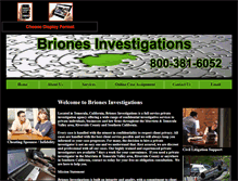 Tablet Screenshot of brionesinvestigations.com